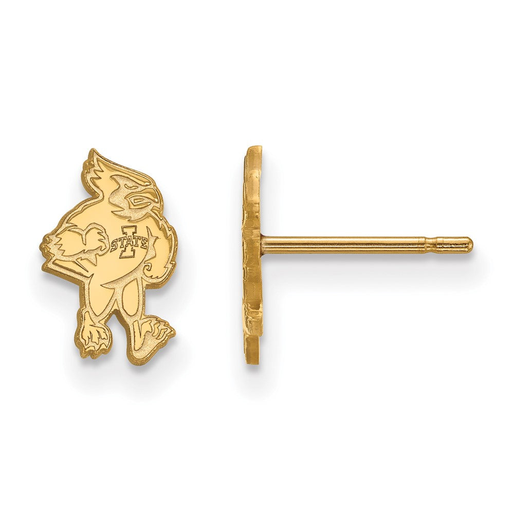 Vergoldet Sterlingsilber Logoart Iowa State University Cardinal Extra Klein Ohrstecker