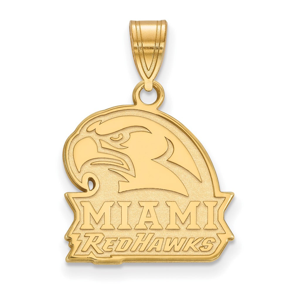 Vergoldet Sterlingsilber Logoart Miami University Ohio Redhawks Mittel Anhänger