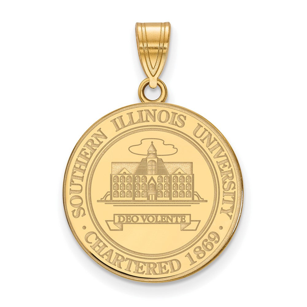 Vergoldet Sterlingsilber Logoart Southern Illinois University Groß Wappen Anhänger