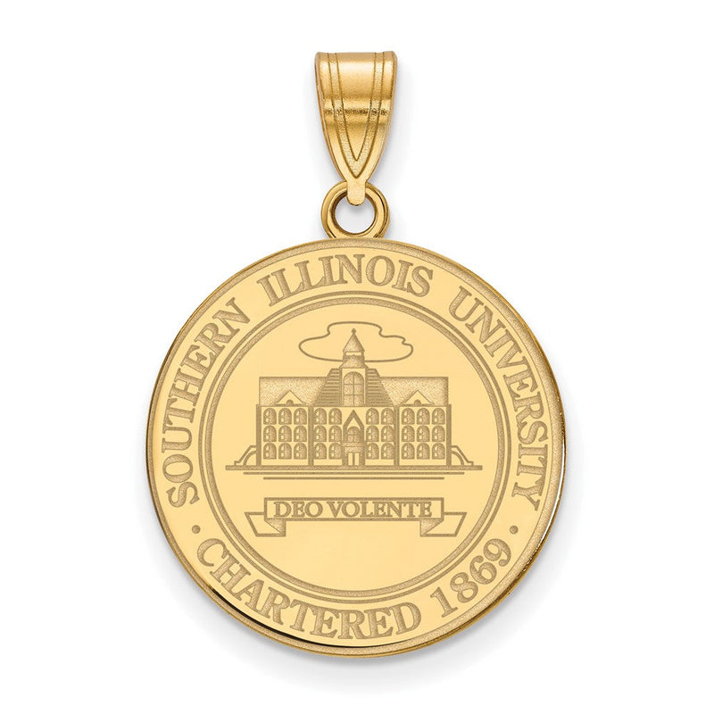 Vergoldet Sterlingsilber Logoart Southern Illinois University Groß Wappen Anhänger