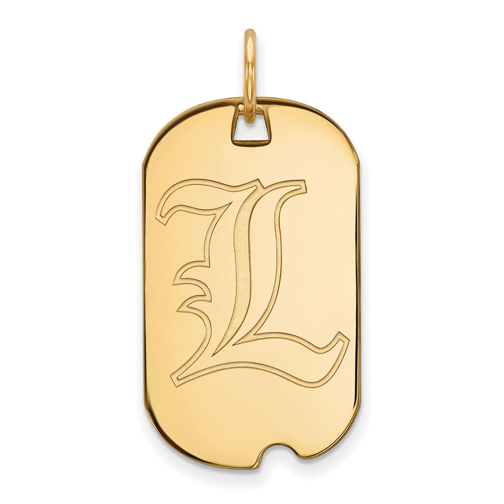 Vergoldet Sterlingsilber Logoart University Of Louisville Buchstabe L Klein Erkennungsmarke Anhänger
