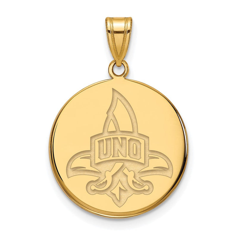 10K Gelbgold Logoart University Of New Orleans Privateers Groß Plättchen Anhänger
