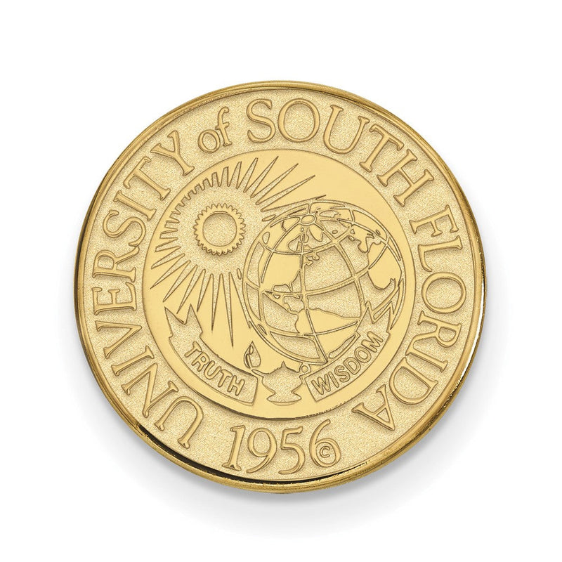 14K Gelbgold Gold Logoart University Of South Florida Wappen Anstecknadel