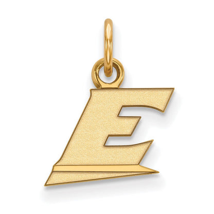 Vergoldet Sterlingsilber Logoart Eastern Kentucky University Buchstabe E Extra Klein Anhänger