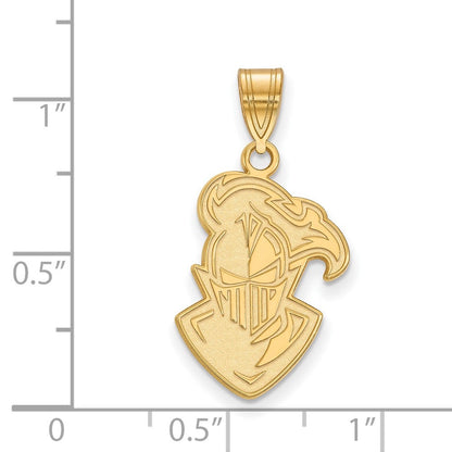 10K Gelbgold Logoart Furman University Paladin Groß Anhänger