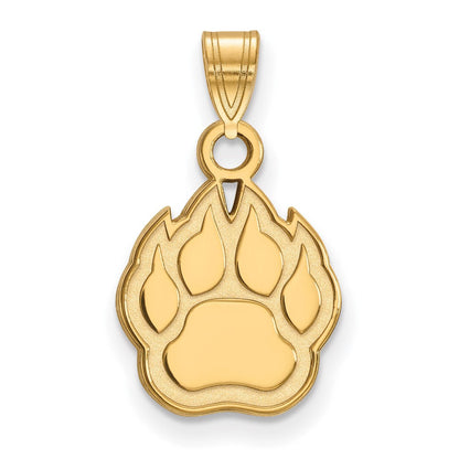 Vergoldet Sterlingsilber Logoart Northern Illinois University Paw Klein Anhänger