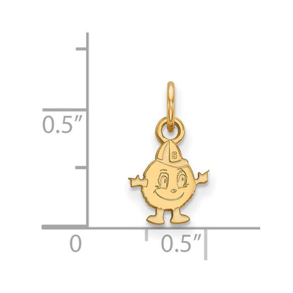 14K Gelbgold Logoart Syracuse University Mascot Extra Klein Anhänger