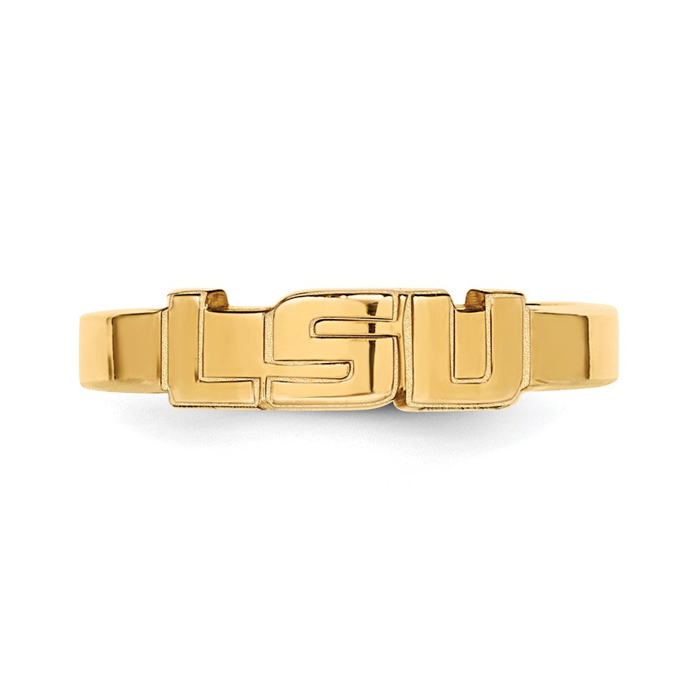 Vergoldet Sterlingsilber Logoart Louisiana State University L S U Zehenring