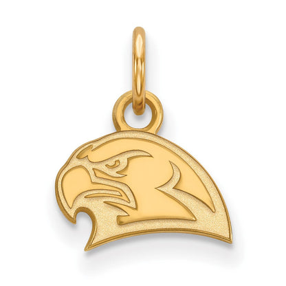 Vergoldet Sterlingsilber Logoart Miami University Ohio Redhawk Extra Klein Anhänger