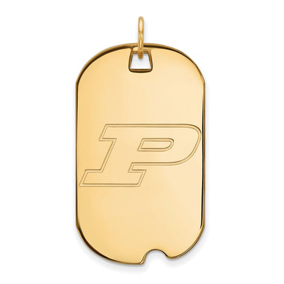 10K Gelbgold Logoart Purdue University Buchstabe P Groß Erkennungsmarke Anhänger