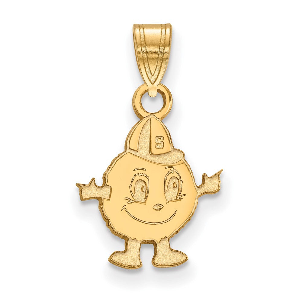 14K Gelbgold Logoart Syracuse University Mascot Klein Anhänger