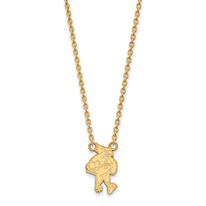 10K Gelbgold Logoart Iowa State University Cardinal Groß Anhänger 18 Zoll Halskette