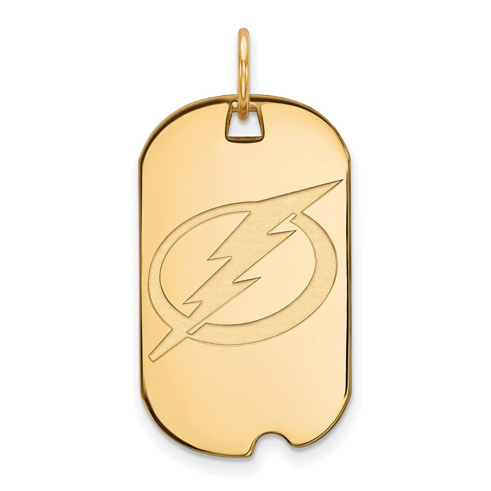Vergoldet Sterlingsilber Nhl Logoart Tampa Bay Blitz Klein Erkennungsmarke Anhänger