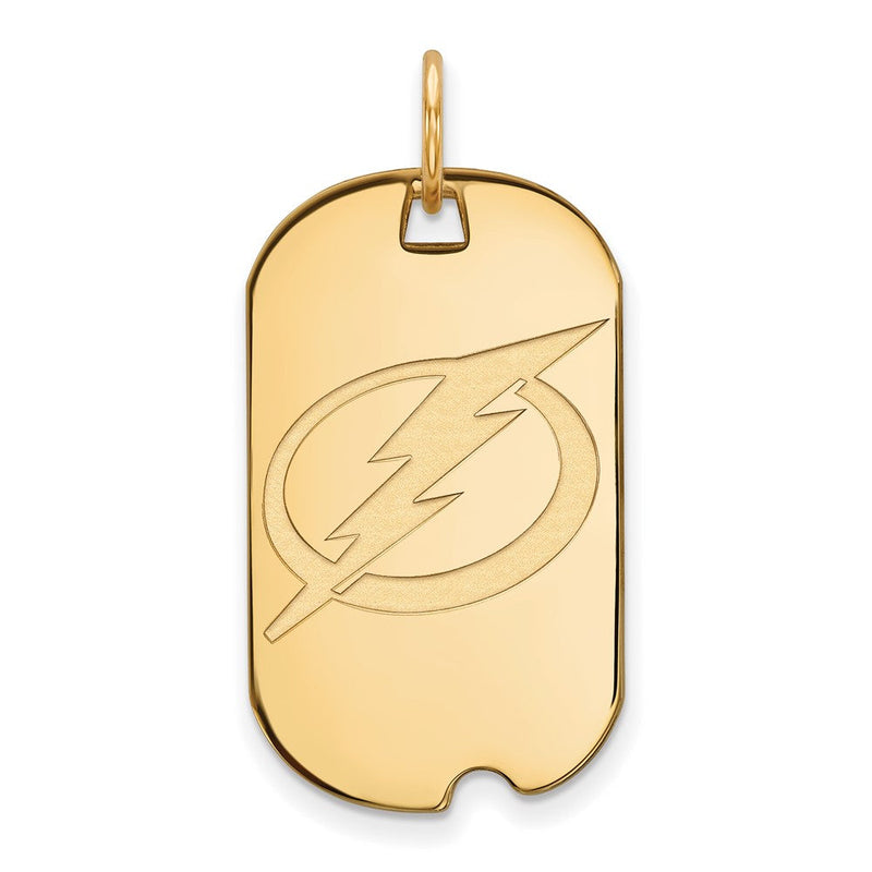 Vergoldet Sterlingsilber Nhl Logoart Tampa Bay Blitz Klein Erkennungsmarke Anhänger