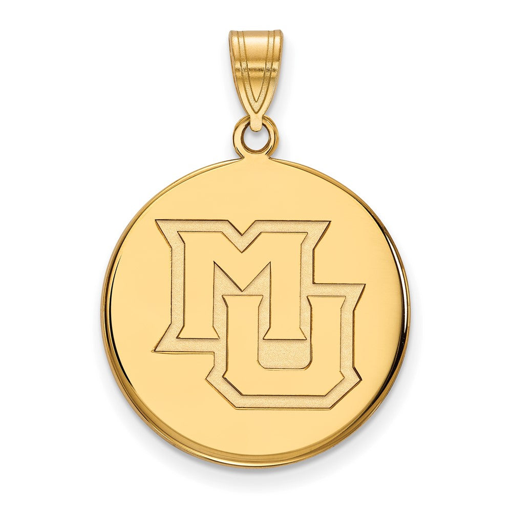 10K Gelbgold Logoart Marquette University M U Groß Plättchen Anhänger