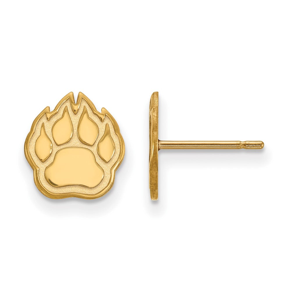 Vergoldet Sterlingsilber Logoart Northern Illinois University Paw Extra Klein Ohrstecker