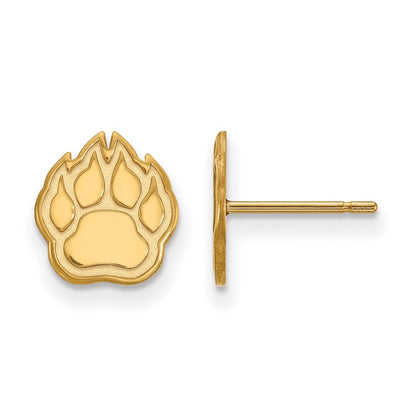 Vergoldet Sterlingsilber Logoart Northern Illinois University Paw Extra Klein Ohrstecker