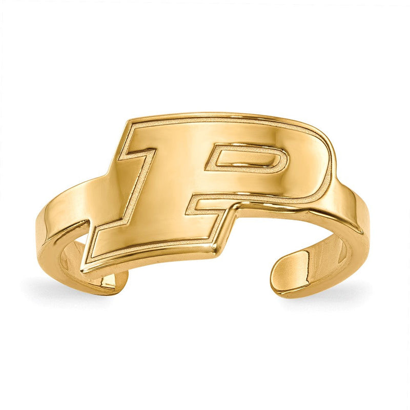 Vergoldet Sterlingsilber Logoart Purdue University Buchstabe P Zehenring