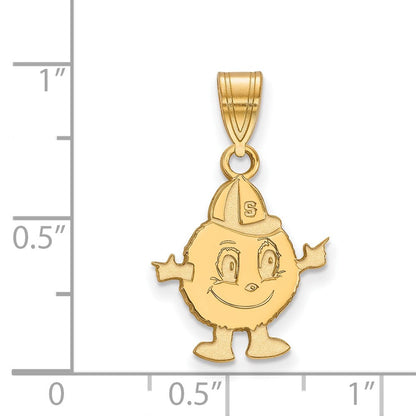 Vergoldet Sterlingsilber Logoart Syracuse University Mascot Mittel Anhänger
