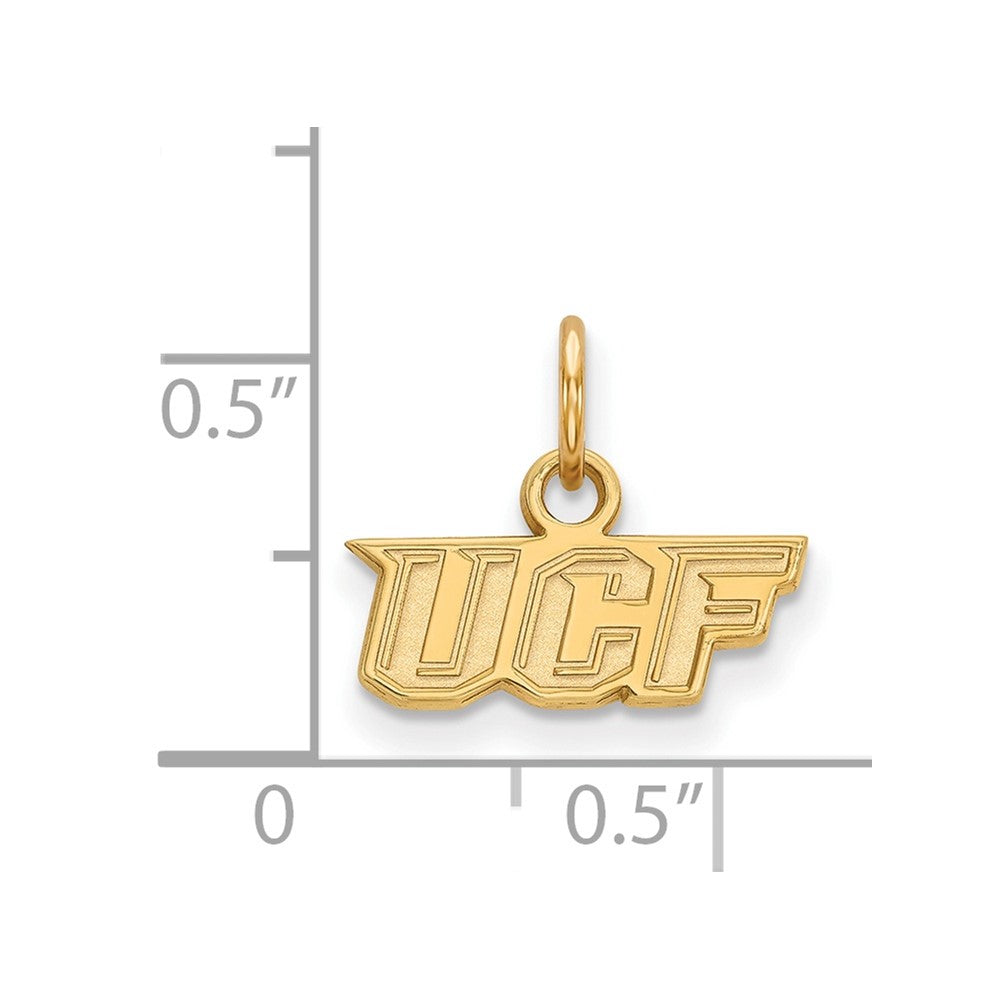 10K Gelbgold Logoart University Of Central Florida U C F Extra Klein Anhänger