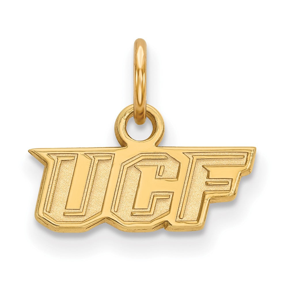 Vergoldet Sterlingsilber Logoart University Of Central Florida U C F Extra Klein Anhänger