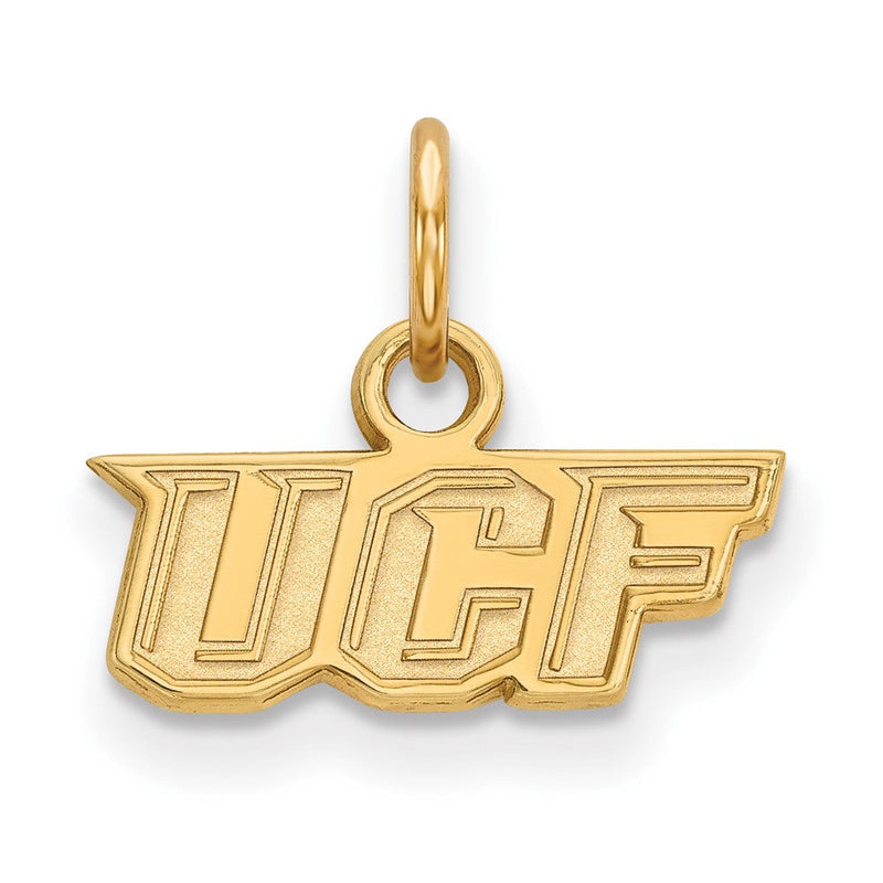 Vergoldet Sterlingsilber Logoart University Of Central Florida U C F Extra Klein Anhänger