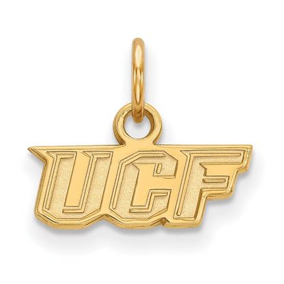 10K Gelbgold Logoart University Of Central Florida U C F Extra Klein Anhänger
