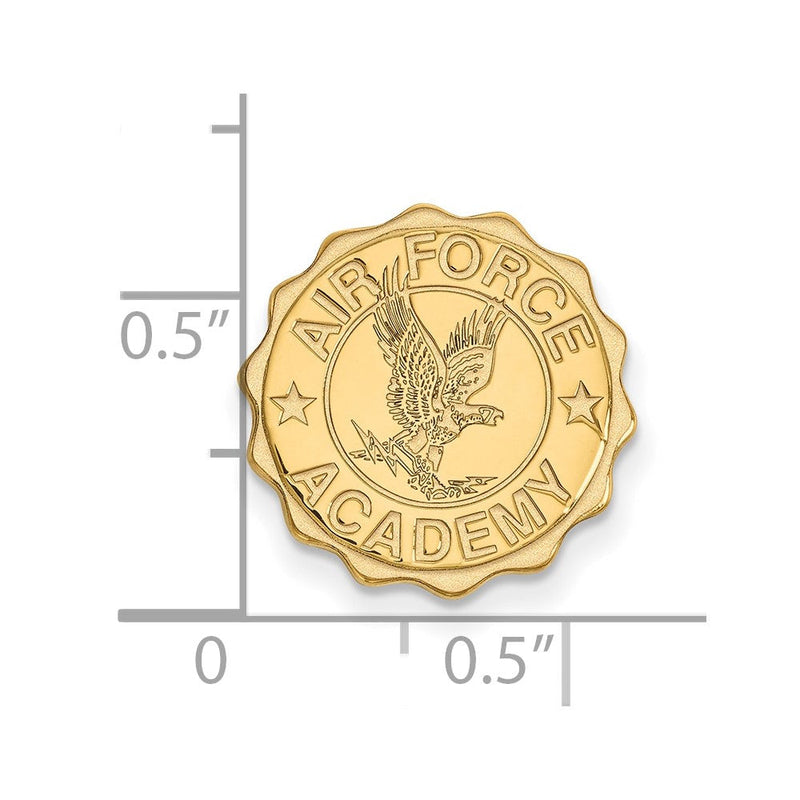 14K Gelbgold Gold Logoart Vereinigt Staaten Luft Kraft Akademie Wappen Anstecknadel