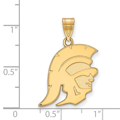 10K Gelbgold University Of Southern California Trojan Groß Anhänger