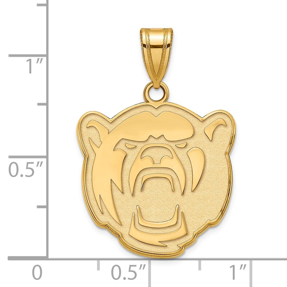 10K Gelbgold Logoart Baylor University Groß Anhänger