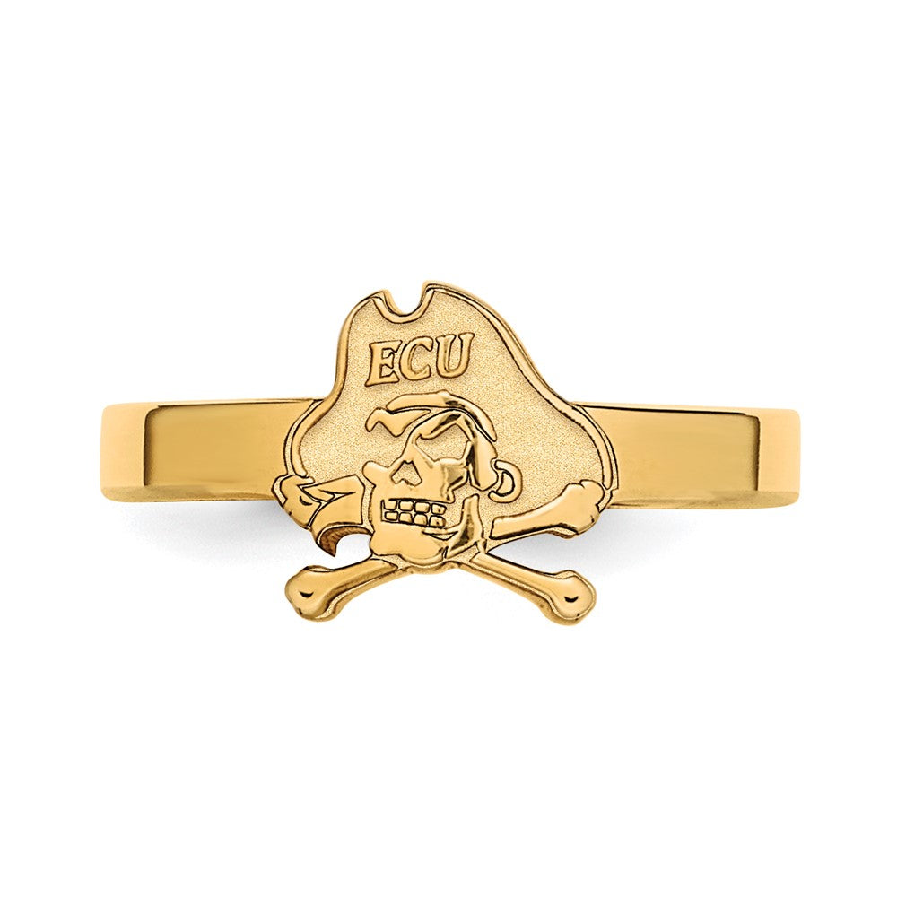 Vergoldet Sterlingsilber Logoart Ost Carolina University Pirat Zehenring