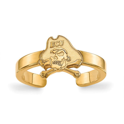 Vergoldet Sterlingsilber Logoart Ost Carolina University Pirat Zehenring