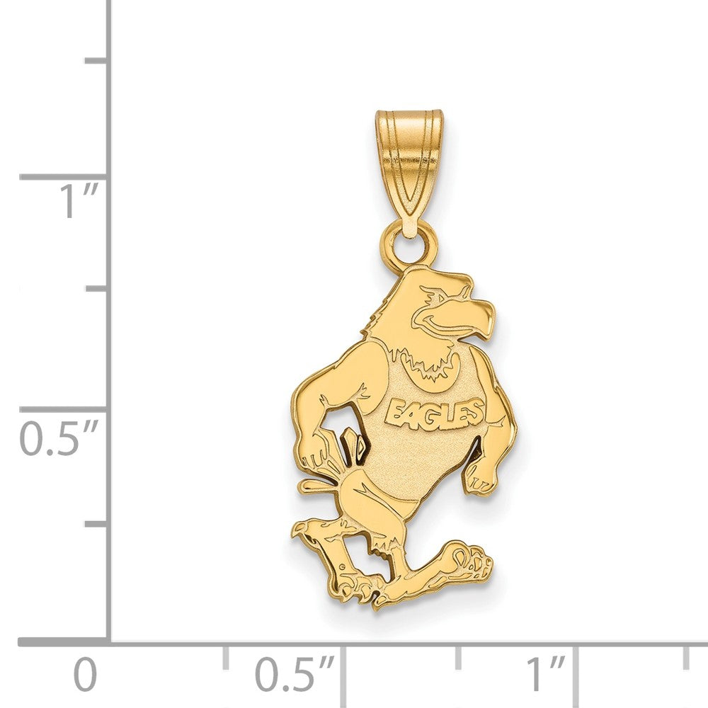 Vergoldet Sterlingsilber Logoart Georgia Southern University Adler Groß Anhänger