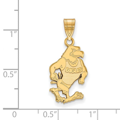 Vergoldet Sterlingsilber Logoart Georgia Southern University Adler Groß Anhänger