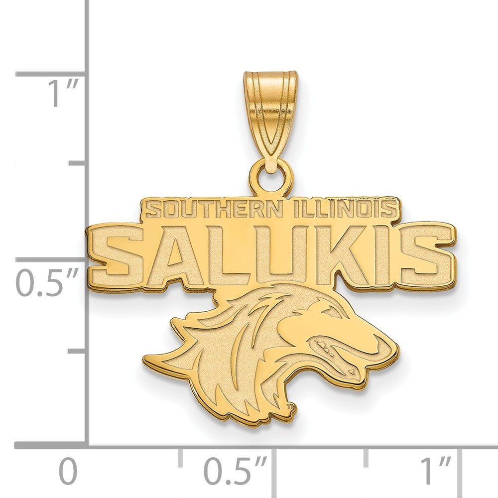 Vergoldet Sterlingsilber Logoart Southern Illinois University Salukis Mittel Anhänger