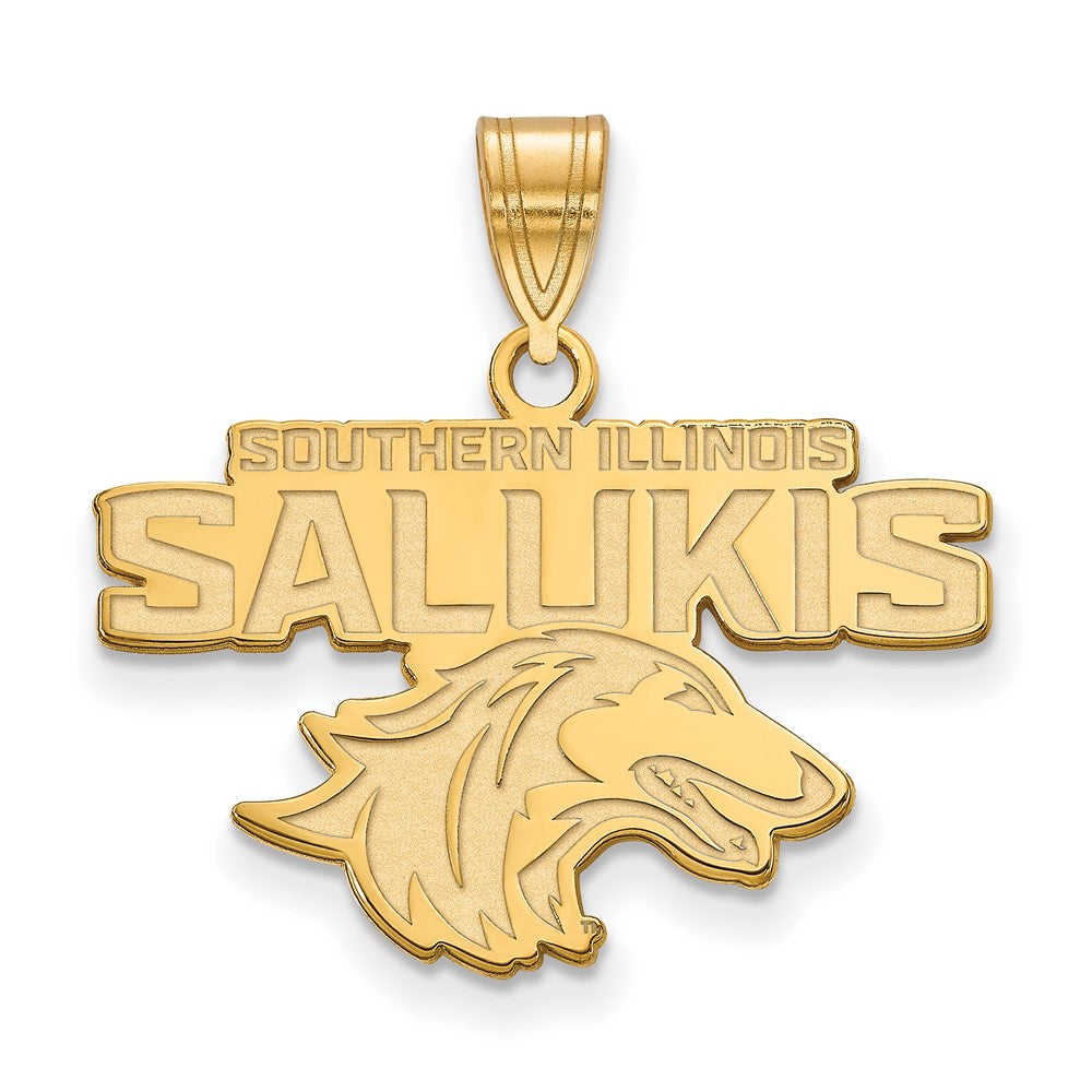 Vergoldet Sterlingsilber Logoart Southern Illinois University Salukis Mittel Anhänger