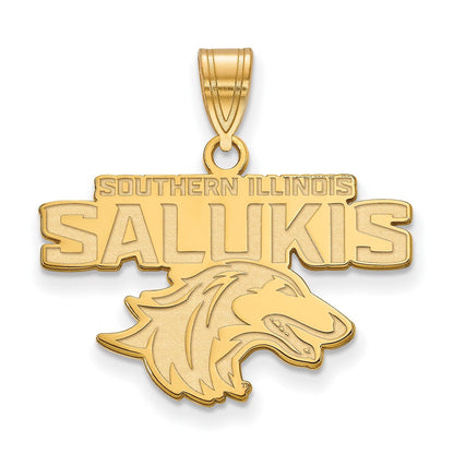Vergoldet Sterlingsilber Logoart Southern Illinois University Salukis Mittel Anhänger