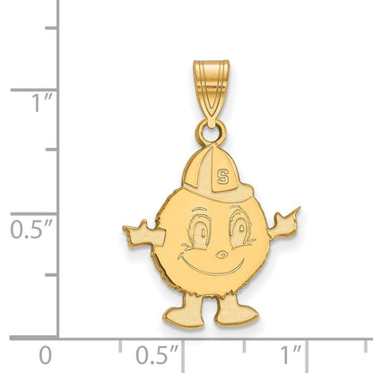 14K Gelbgold Logoart Syracuse University Mascot Groß Anhänger