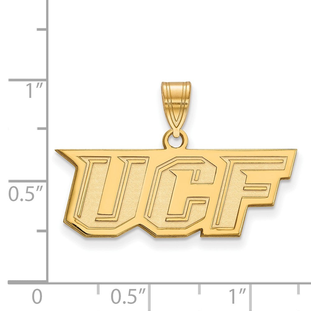 Vergoldet Sterlingsilber Logoart University Of Central Florida U C F Mittel Anhänger