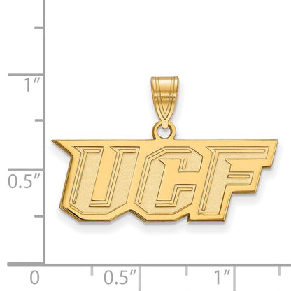 Vergoldet Sterlingsilber Logoart University Of Central Florida U C F Mittel Anhänger