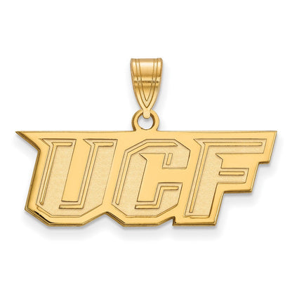 Vergoldet Sterlingsilber Logoart University Of Central Florida U C F Mittel Anhänger