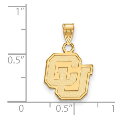 10K Gelbgold Logoart University Of Colorado C U Klein Anhänger