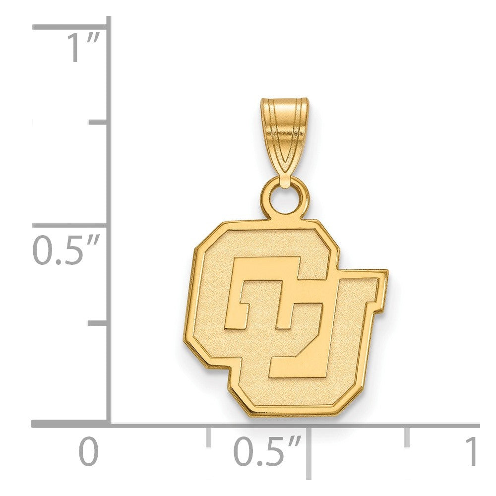 Vergoldet Sterlingsilber Logoart University Of Colorado C U Klein Anhänger