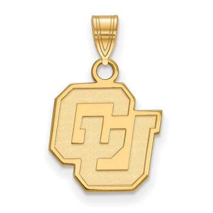10K Gelbgold Logoart University Of Colorado C U Klein Anhänger