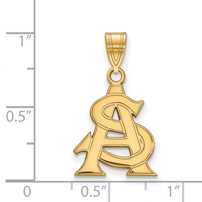 Vergoldet Sterlingsilber Logoart Arizona State University A S Mittel Anhänger