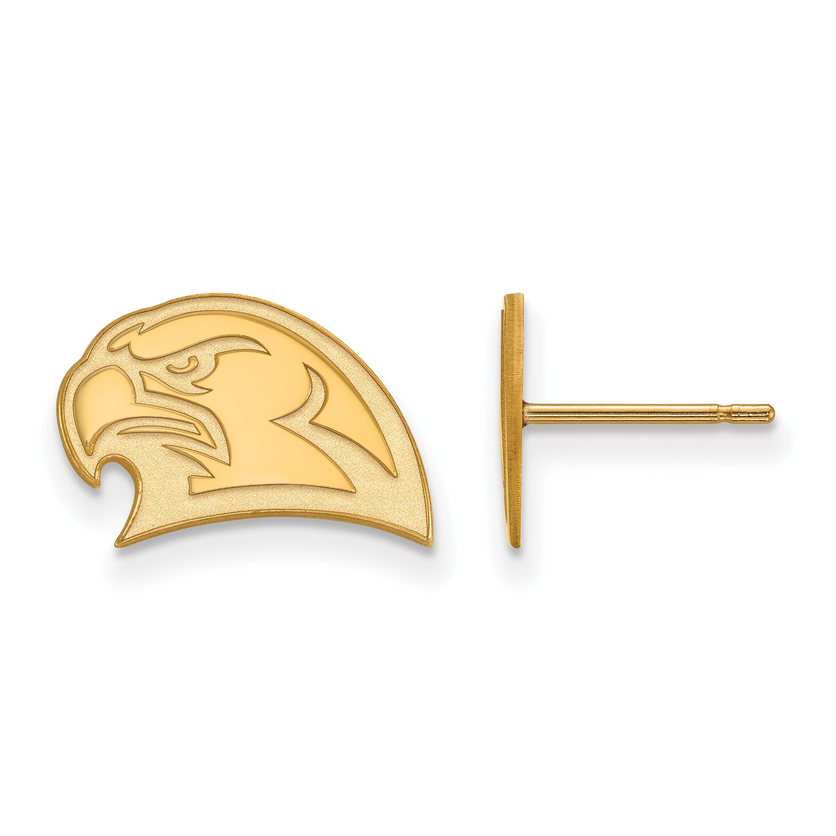 14K Gelbgold Logoart Miami University Ohio Redhawk Klein Ohrstecker