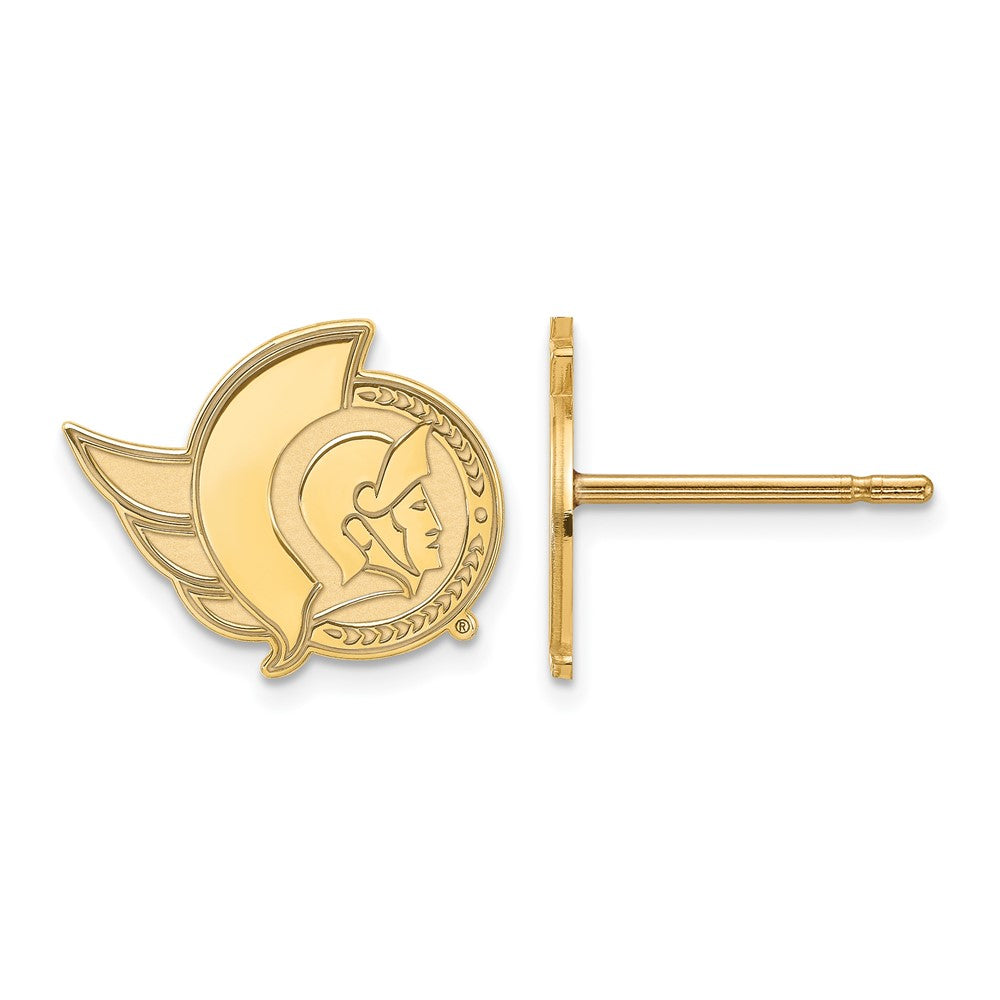 Vergoldet Sterlingsilber Nhl Logoart Ottawa Senators Extra Klein Ohrstecker