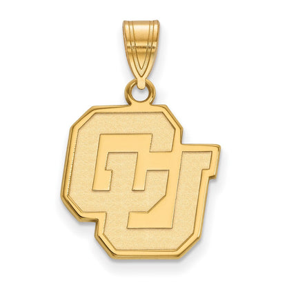 10K Gelbgold Logoart University Of Colorado C U Mittel Anhänger