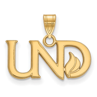 Vergoldet Sterlingsilber Logoart University Of North Dakota U N D Klein Anhänger