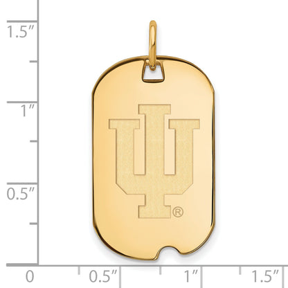 10K Gelbgold Logoart Indiana University I U Klein Erkennungsmarke Anhänger